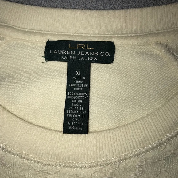 White lace crew neck sweater - Picture 2 of 3